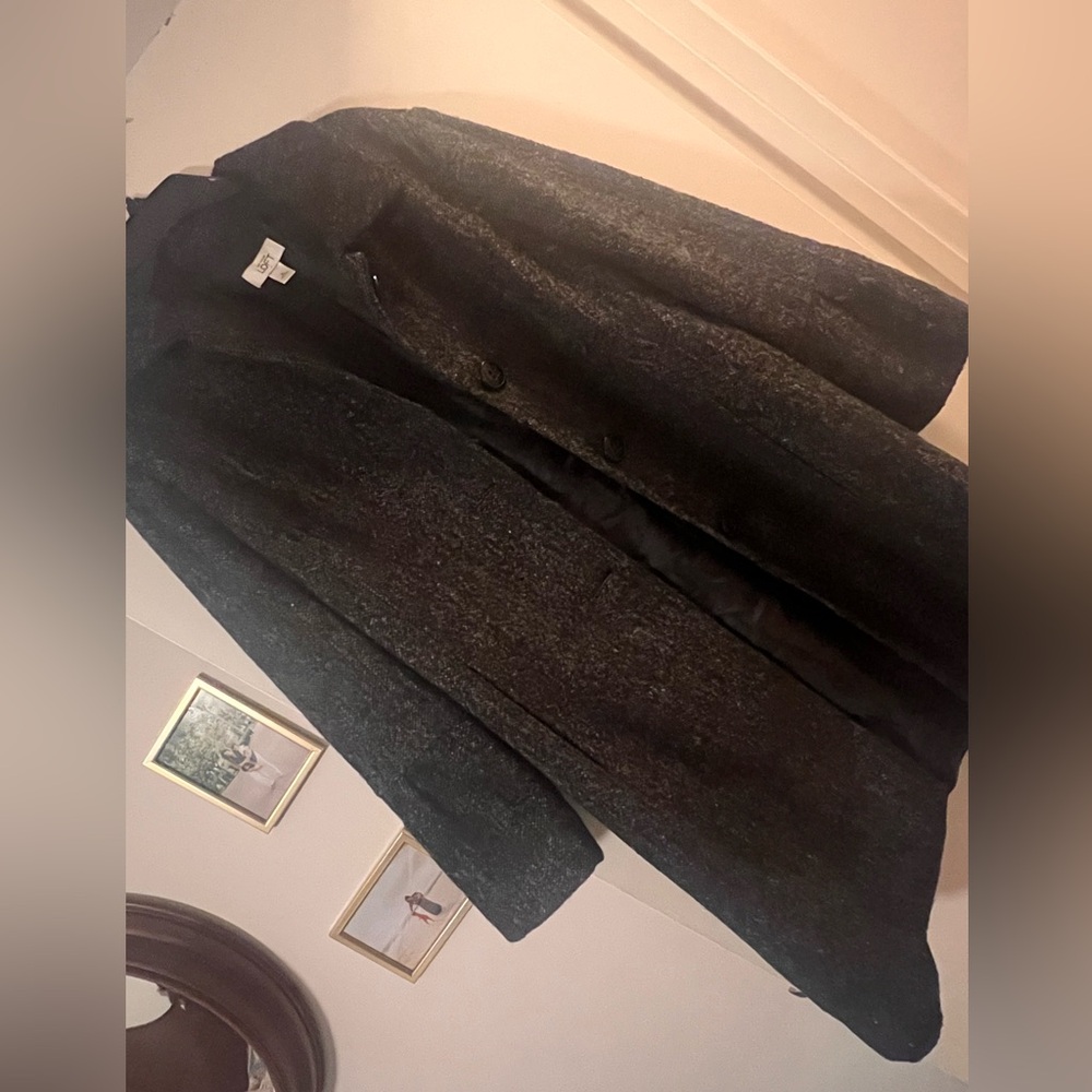 Loft Gray & Black Pea Coat